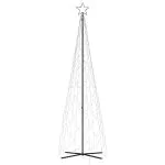 Brad de Crăciun conic, 500 LED-uri, multicolor, 100×300 cm