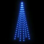 Brad de Crăciun pe catarg, 108 LED-uri, albastru, 180 cm