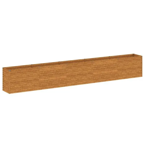 Strat înălțat de grădină, 482x50x69 cm, oțel corten