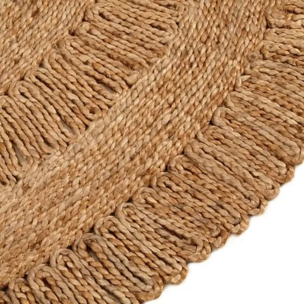 Covor împletit manual, 150 cm, iută, rotund