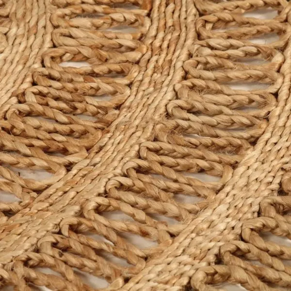 Covor împletit manual, 90 cm, iută, rotund