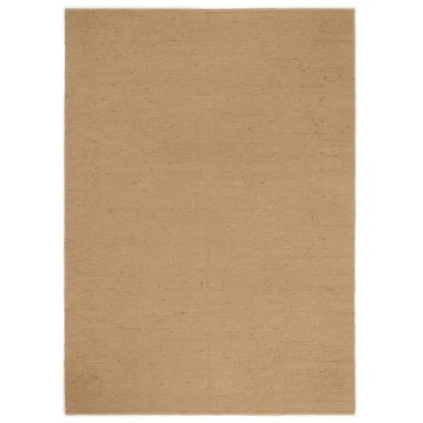 Covor buclat lucrat manual, 120×180 cm, iută și bumbac