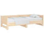 Pat extensibil de zi, 2x(90×190) cm, lemn masiv de pin