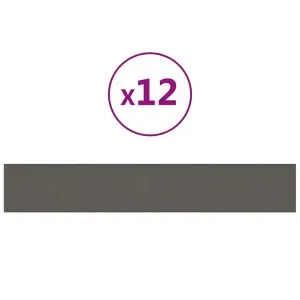 Panouri de perete 12 buc. gri închis 90×15 cm catifea 1,62 m²