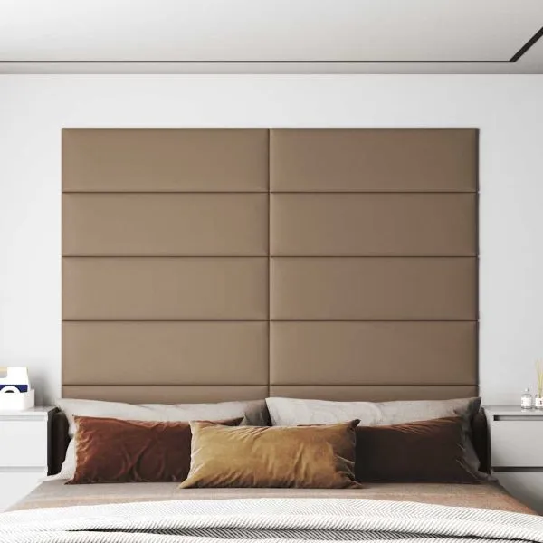 Panouri de perete 12 buc. cappuccino 90×30 cm piele eco 3,24 m²