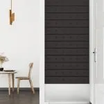 Panouri perete 12 buc. negru, 90×15 cm piele ecologică 1,62 m²