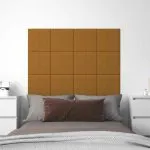 Panouri de perete 12 buc. maro 30×30 cm catifea 1,08 m²