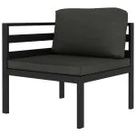 Set mobilier de grădină cu perne, 6 piese, antracit, aluminiu