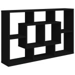 Raft de perete, negru, 85x16x52,5 cm, lemn prelucrat