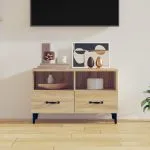 Comodă TV, stejar sonoma, 80x36x50 cm, lemn prelucrat