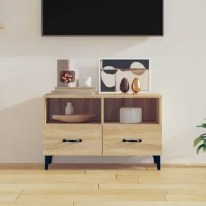Comodă TV, stejar sonoma, 80x36x50 cm, lemn prelucrat