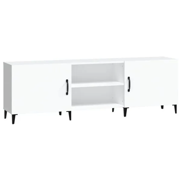 Comodă TV, alb, 150x30x50 cm, lemn compozit