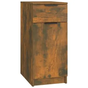 Dulap de birou, stejar fumuriu, 33,5x50x75 cm, lemn prelucrat