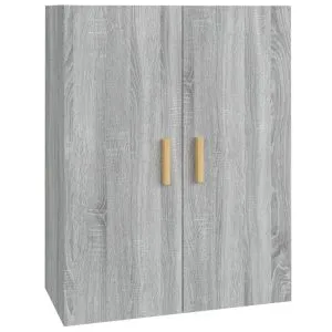 Dulap de perete suspendat, gri sonoma, 69,5x34x90 cm