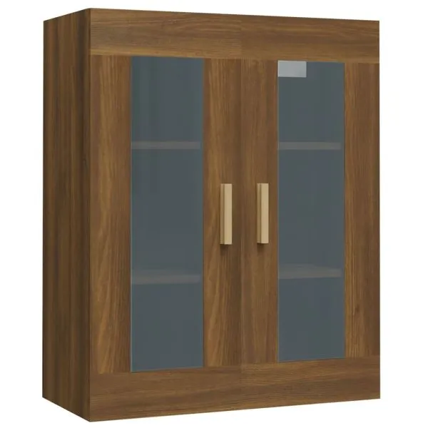 Dulap de perete suspendat, stejar maro, 69,5x34x90 cm