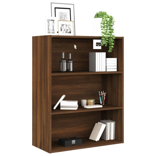 Dulap de perete suspendat, stejar maro, 69,5×32,5×90 cm