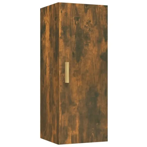 Dulap de perete, stejar fumuriu, 34,5x34x90 cm, lemn compozit