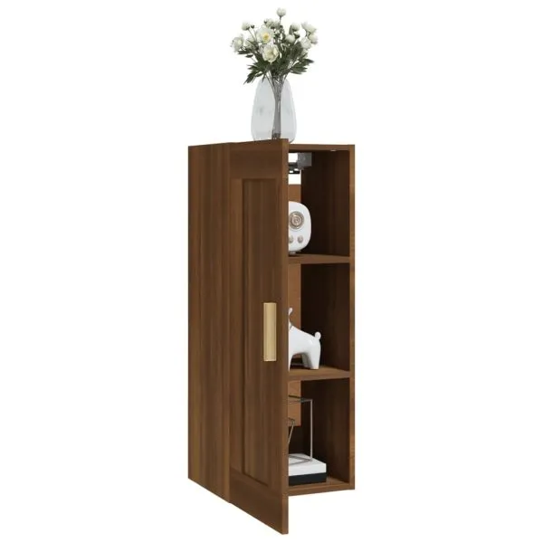 Dulap de perete, stejar maro, 35x34x90 cm, lemn prelucrat