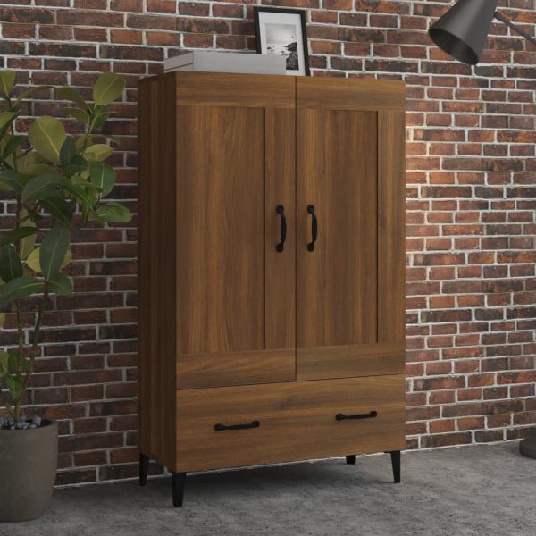 Dulap înalt, stejar maro, 70x31x115 cm, lemn compozit
