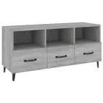 Comodă TV, gri sonoma, 102x35x50 cm, lemn compozit