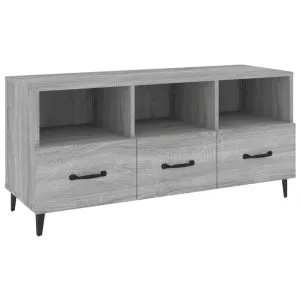Comodă TV, gri sonoma, 102x35x50 cm, lemn compozit