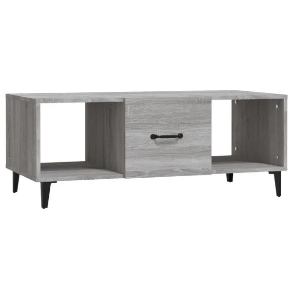 Măsuță de cafea, gri sonoma, 102x50x40 cm, lemn compozit