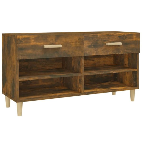 Pantofar, stejar fumuriu, 102x35x55 cm, lemn compozit
