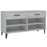 Pantofar, gri sonoma, 102x35x55 cm, lemn compozit