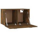Dulap de perete, stejar fumuriu, 60×36,5×35 cm, lemn prelucrat