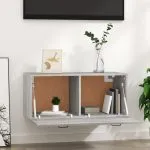 Dulap de perete, gri sonoma, 80×36,5×35 cm, lemn compozit
