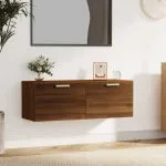 Dulap de perete, stejar maro, 100×36,5×35 cm, lemn prelucrat