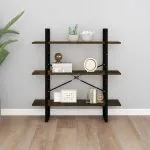 Bibliotecă, stejar fumuriu, 100x30x105 cm, lemn prelucrat