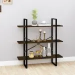 Bibliotecă, stejar fumuriu, 100x30x105 cm, lemn prelucrat