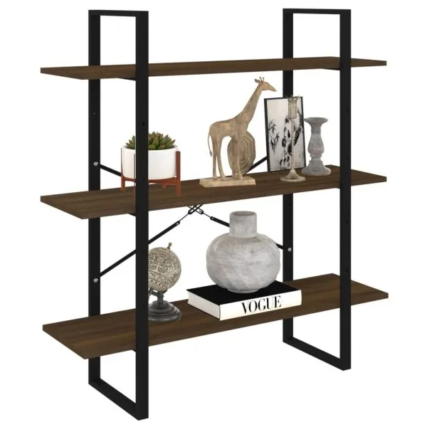 Bibliotecă, stejar maro, 100x30x105 cm, lemn prelucrat