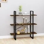 Bibliotecă, stejar maro, 100x30x105 cm, lemn prelucrat