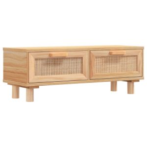Măsuță de cafea maro 80x40x30cm lemn prelucrat&lemn masiv pin