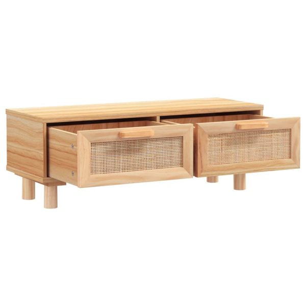 Măsuță de cafea maro 80x40x30cm lemn prelucrat&lemn masiv pin