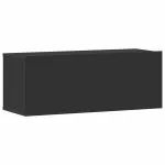 Set dulapuri TV, 3 piese, negru, lemn prelucrat