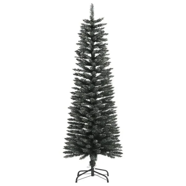 Brad de Crăciun artificial slim cu suport, verde, 120 cm, PVC