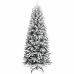 Brad de Crăciun artificial cu zăpadă, 120 cm, PVC&PE