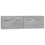 Dulapuri TV de perete, 2 buc., gri sonoma, 60×36,5×35 cm, lemn