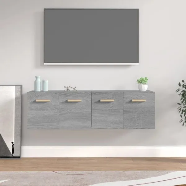 Dulapuri TV de perete, 2 buc., gri sonoma, 60×36,5×35 cm, lemn