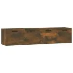 Dulapuri TV de perete 2 buc. stejar fumuriu 60×36,5×35 cm lemn
