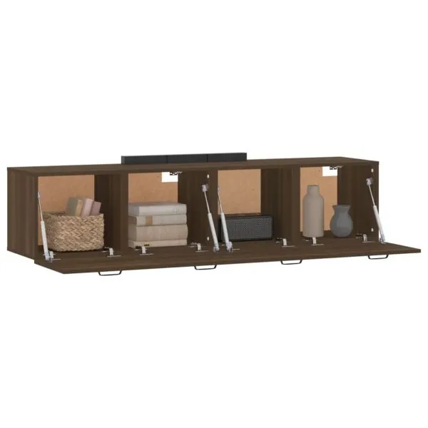 Dulapuri TV de perete 2 buc. stejar maro 60×36,5×35 cm lemn
