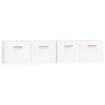 Dulapuri de perete 2 buc alb lucios 80x35x36,5 cm lemn compozit