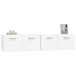 Dulapuri de perete 2 buc alb lucios 80x35x36,5 cm lemn compozit