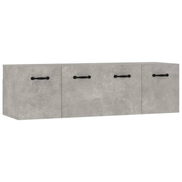 Dulapuri de perete 2 buc. gri beton 80x35x36,5cm lemn prelucrat