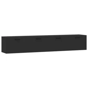 Dulapuri de perete 2 buc. negru 100×36,5×35 cm lemn prelucrat