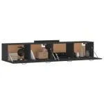 Dulapuri de perete 2 buc. negru 100×36,5×35 cm lemn prelucrat