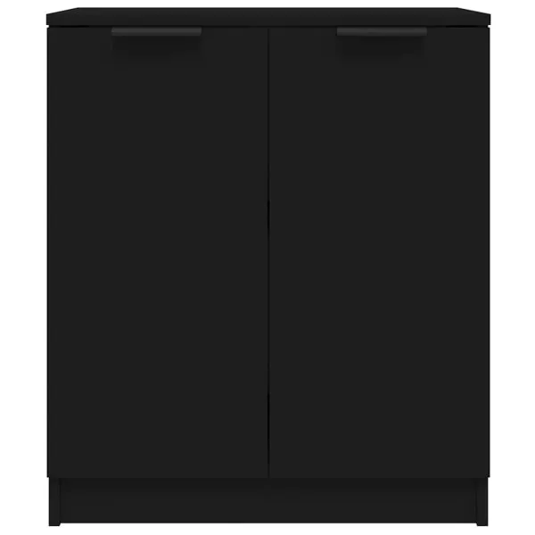 Servante, 2 buc., negru, 60x30x70 cm, lemn compozit